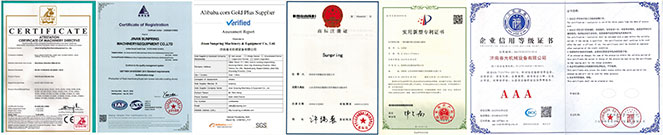 Sunpring Certificates